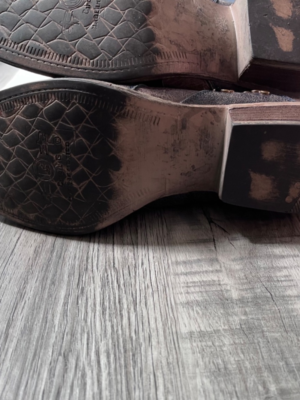 Circle G by Corral Leather Ankle Booties Star Inlay Studded Women's 12 - Picture 11 of 13